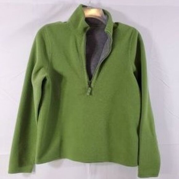 Eddie Bauer Women’s Green ¼ Zip Fleece Outdoor Sweater Pullover – Size Small - Picture 7 of 13